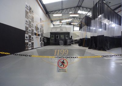 Cortina cabine de pintura