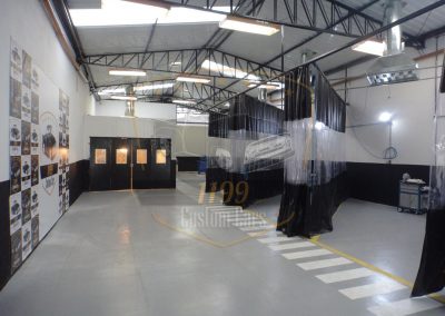 Cortina para cabines de pintura automotiva