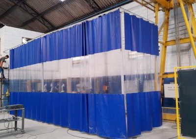 Cortinas de pvc para cabine de pintura