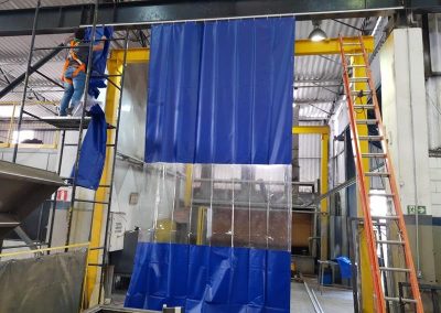 Cortinas para cabine de pintura
