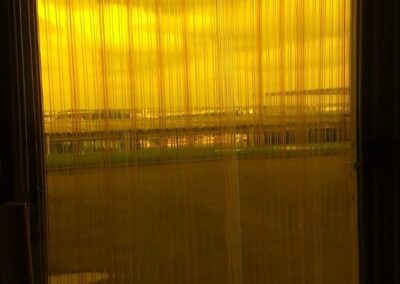 cortina de pvc amarela industrial