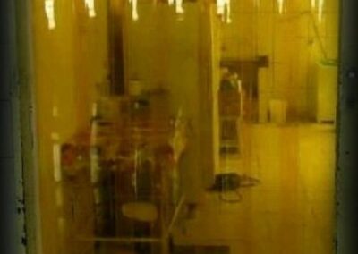 cortina de pvc em tiras amarela anti inseto